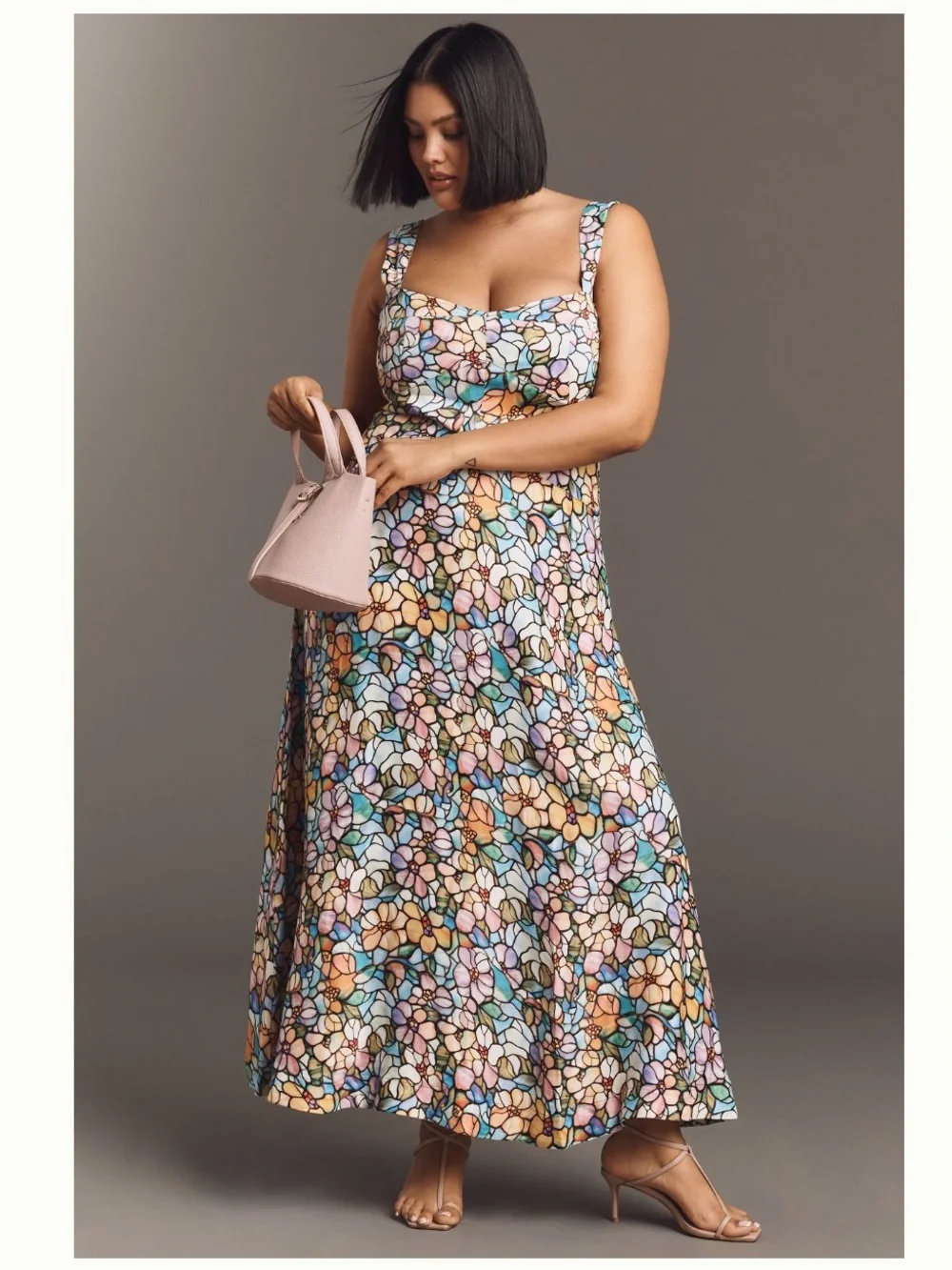 NWT Anthropologie Maeve The Jocelyn Sleeveless Slip Stained Glass Midi Dress - Picture 5 of 8